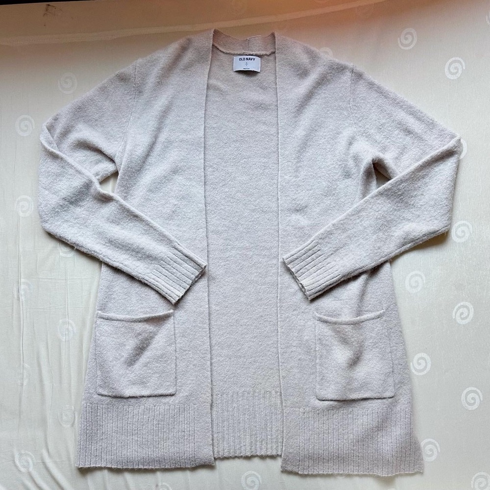 old navy long midi cardigan small heathered